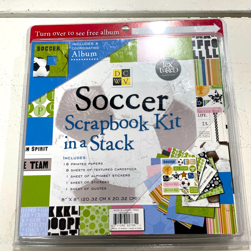Soccer theme scrapbook album